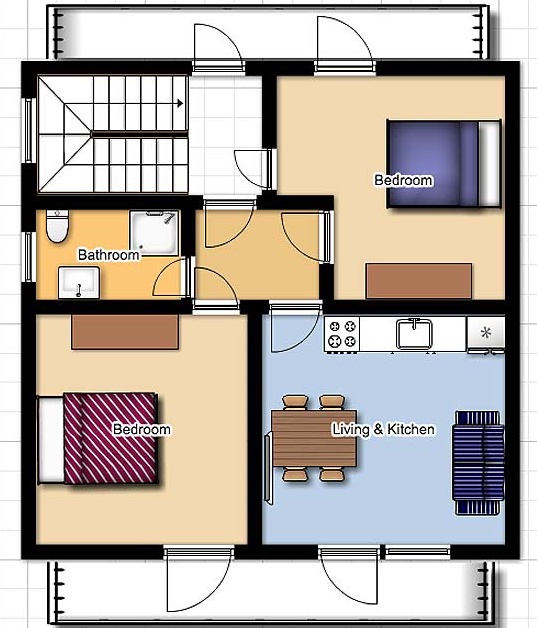Floor plan of balcony apartment